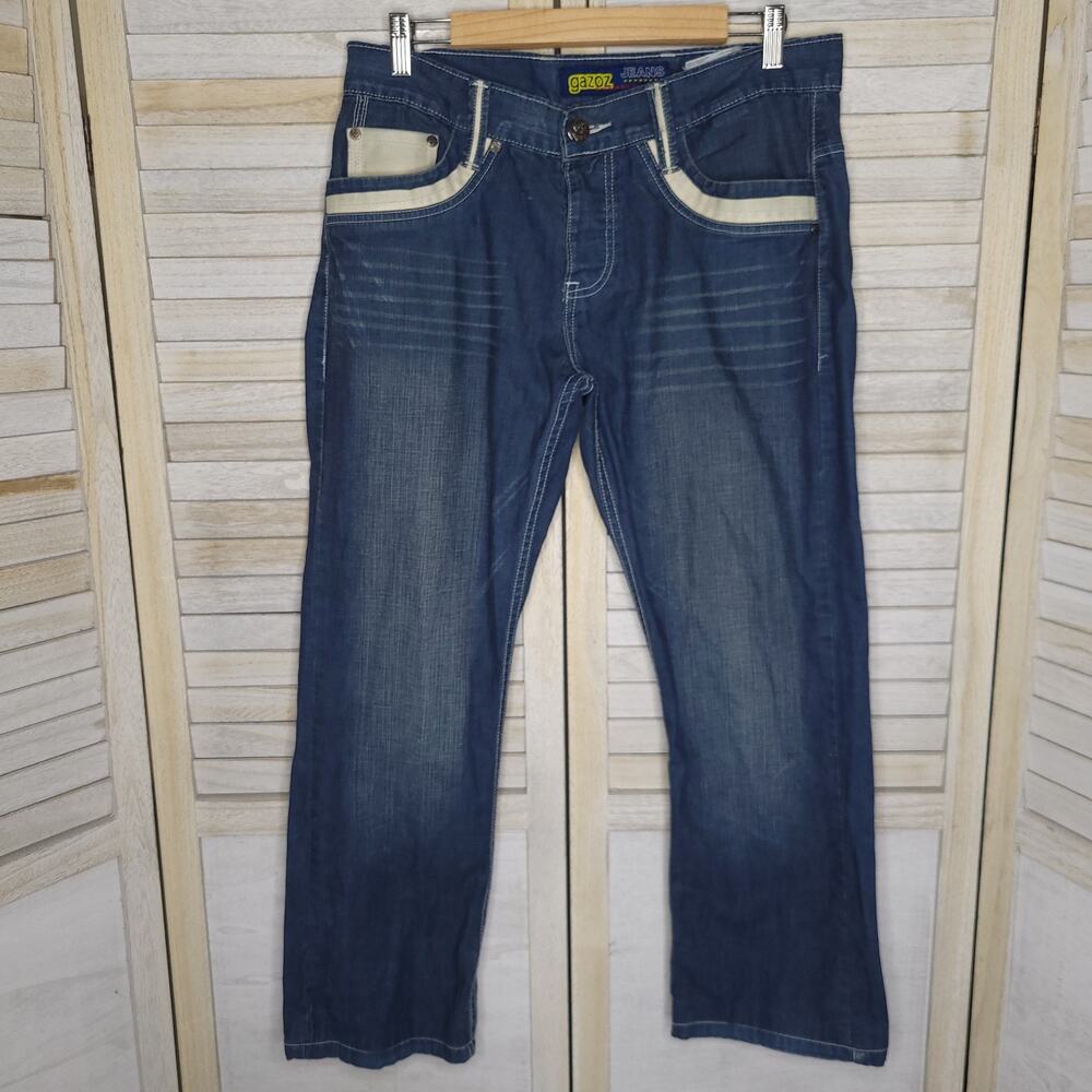 Gazoz Jeans Mens Size 32 34x27 G&Z Denim Los Angeles 34 Waist Short